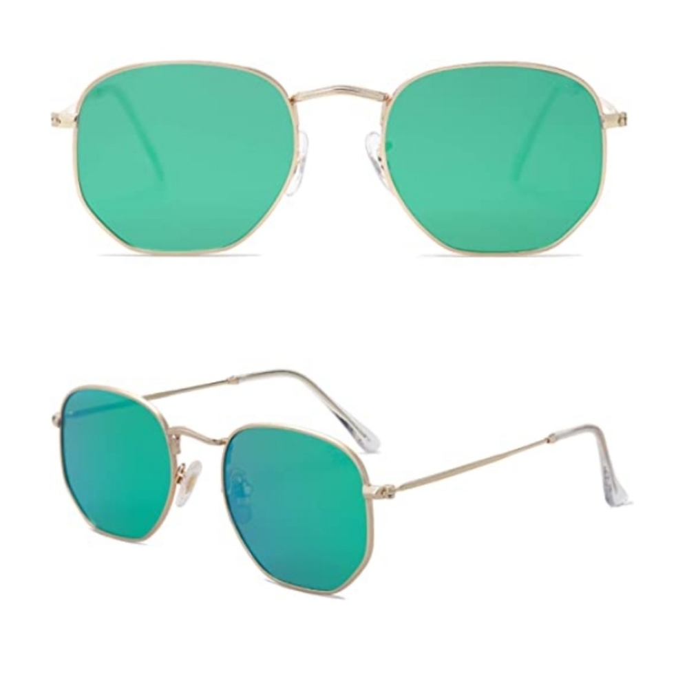🕶Green Mirror Hexagonal Polarized Sunglasses for Men and Women